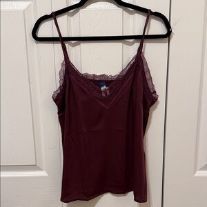 Old Navy Burgundy Lace Cami Top